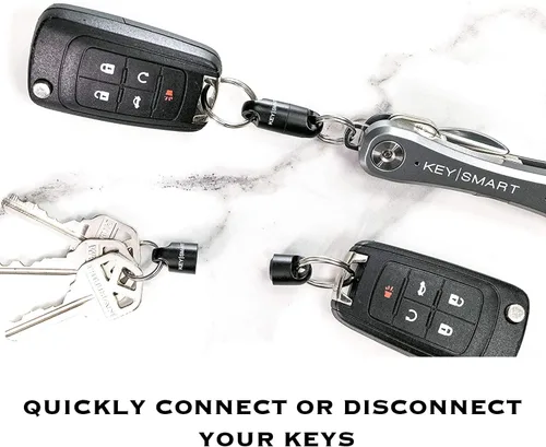 Vista 7 de KeySmart MagConnect - Llavero magnético de liberación rápida, llavero para bolso, bolso, cinturón y automóvil, llavero desmontable