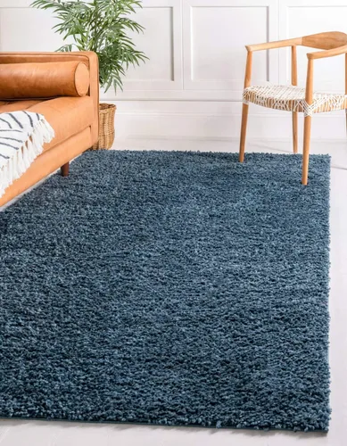 Vista 25 de Unique Loom Colección Davos Shag - Alfombra Lino