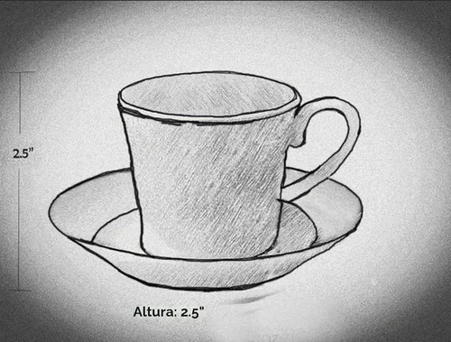 Vista 5 de Lorren Home - Juego de café expreso de 2 onzas para 6 unidades, color dorado floral