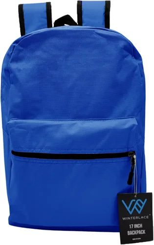 Vista 5 de Paquete de 48 mochilas, bolsas de viaje al aire libre de 17 pulgadas con cremallera, paquete a granel para eventos escolares, niños y adultos