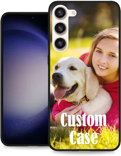 Vista 19 de Funda personalizada para Samsung Galaxy S23 Ultra con nombre de foto y texto - Funda suave y fina para teléfono móvil S 23 Ultra (negra) de 6.8