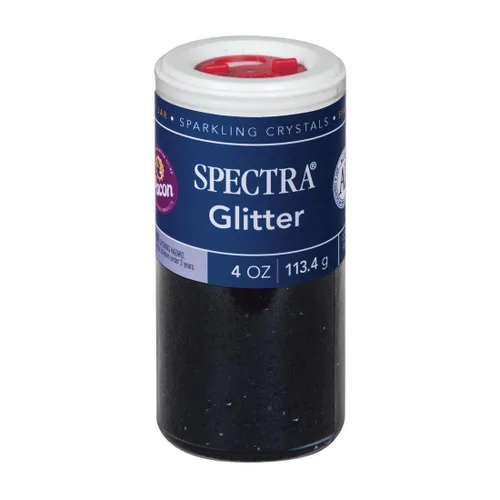 Vista 4 de Purpurina para manualidades Spectra, color negro, 4 oz, 1 frasco
