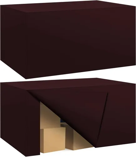Vista 73 de Paquete de 2 manteles ajustados para mesa rectangular de 4 pies, 48 x 24 pulgadas, cubiertas de mesa verde manzana, tela de poliéster resistente al