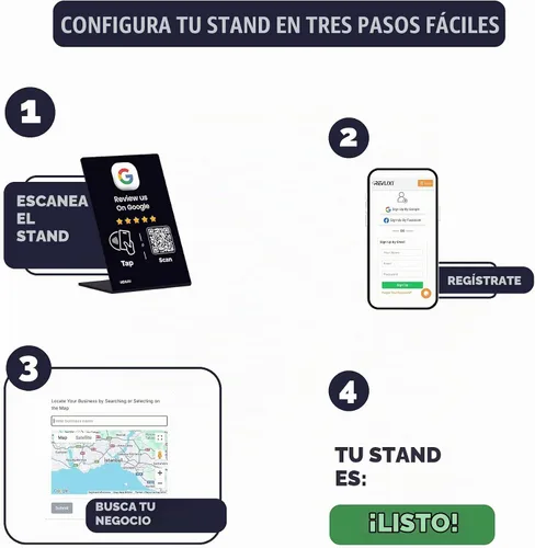 Vista 6 de Soporte de revisión de Google (2 piezas) - Boost Google Reviews con soporte reutilizable para tarjetas de Google Review Tap y soporte de código QR