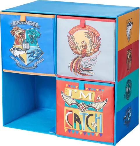 Vista 7 de Baby Shark - Cubby plegable de almacenamiento suave con 3 cubos plegables