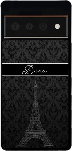 Vista 5 de Paris - Funda de goma negra personalizada de la Torre Eiffel compatible con Google Pixel 10, 10 Pro, 10 Pro XL, 9a, 9 Pro, Pixel 9, Pixel 9 Pro XL
