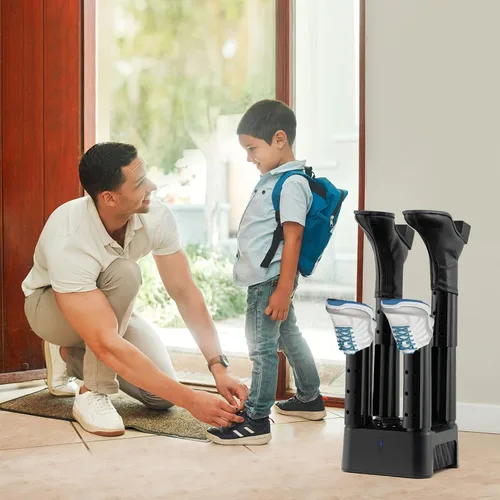 Vista 2 de Safstar - Secadora eléctrica de zapatos, secadora de botas de zapatos de 4 tubos con soplador de calor, temporizador de 180 minutos, protección