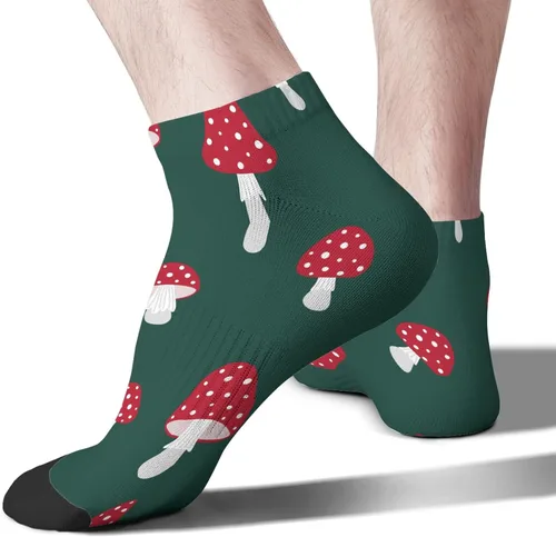 Vista 2 de devor Ankle Socks for Men Athletic Socks Men No Show Athletic Sock Trendy Mushrooms Funny Mushrooms Magic Mushrooms Plant Forest Sock