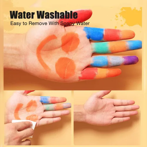 Vista 5 de Pasteles al óleo, 12 colores surtidos, juego de pasteles al óleo para actividades en interiores en casa, crayones suaves al óleo para niños