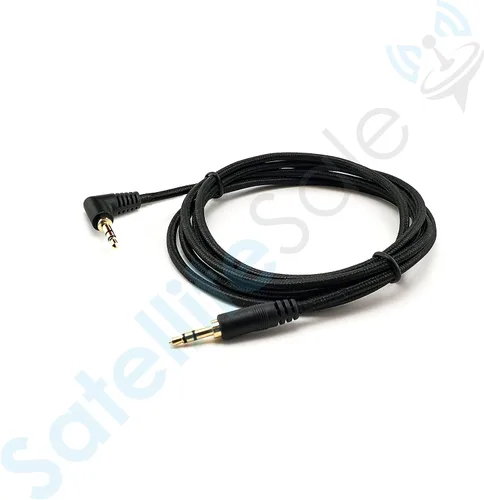 Vista 7 de SatelliteSale Conector de audio auxiliar de 0.138 in en ángulo recto macho a macho, cable auxiliar estéreo digital, cable universal, cable de nailon