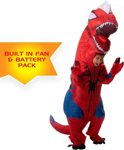 Vista 4 de MARVEL'S SPIDER-REX INFLATABLE COSTUME - Inflatable Child Halloween Costume of Spider-Rex Dinosaur