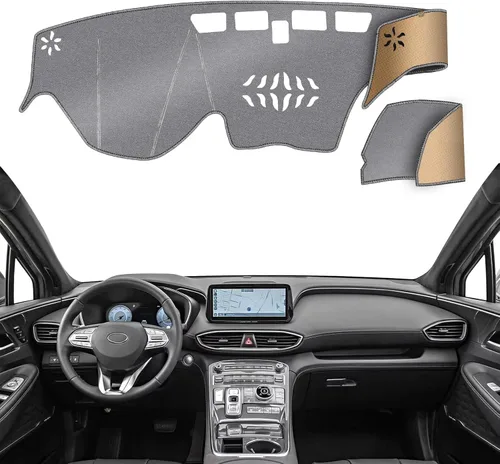 Vista 18 de Cubierta de tablero Tapete de salpicadero Compatible con Hyundai Tucson 2015-2010, 2015 IX35 (para transmisión manual izquierda), tapete