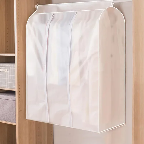 Vista 8 de Funda transparente para colgar ropa, transpirable y a prueba de humedad, a prueba de polvo y arrugas, capacidad gruesa, adecuada para perchas