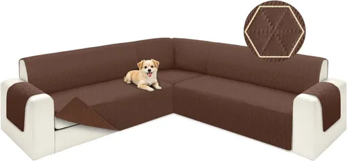 Vista 10 de ALIECOM Fundas para sofá seccional de esquina en forma de L Fundas para sofá reversibles lavables para sofá seccional Funda para sofá deslizable