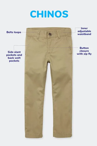 Vista 4 de The Children's Place Boys' Pull on Chino Pants 2-Pack