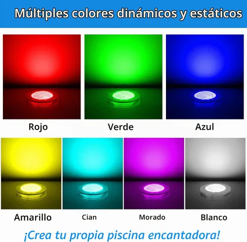 Vista 2 de Luz de piscina LED RGB de 10 pulgadas para piscinas enterradas 54W Color Changing Pool Light with 50FT Cord, APP and Remote Control for Easy Pool