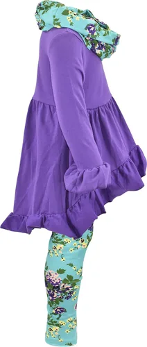 Vista 5 de Unique Baby - Juego de leggings florales, 3 piezas, para niñas
