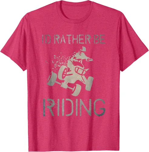 Vista 34 de Camiseta gráfica I'd Rather Be Riding ATV Quad Racing Rider de 4 ruedas, Negro