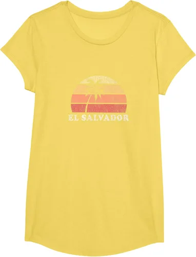 Vista 52 de El Salvador Vintage 70s Retro Throwback Design Camiseta, Azul