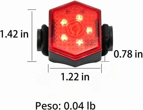 Vista 8 de Bike Tail Light Bicycle Rear Light USB-C Rechargeable LED Cycling Safety Flashlight with 4 Light Mode for Road Mountain Night Riding & Adults Men