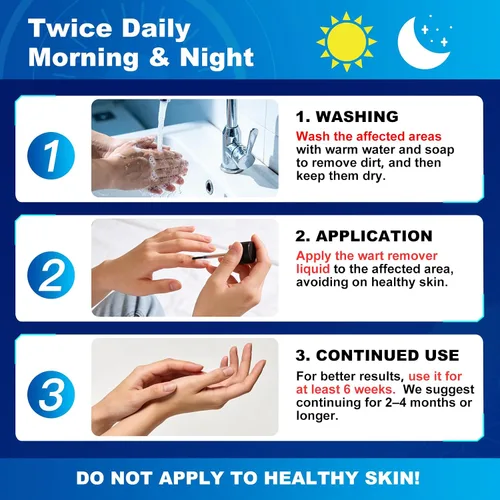 Vista 6 de Fast-Acting Wart Remover Freeze Off & Corn Remover, 2-Pack 30 ml Salicylic Acid Plantar Wart Remover for Feet, Hands & Skin - Professional Wart