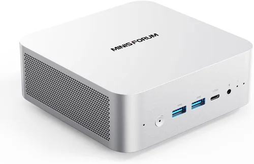 Vista 18 de MINISFORUM Mini PC M1 Plus Intel Core i5-12600H (12C/16T, hasta 4.5GHz), computadora de escritorio SSD DDR5 de 16 GB de 512 GB, salida triple