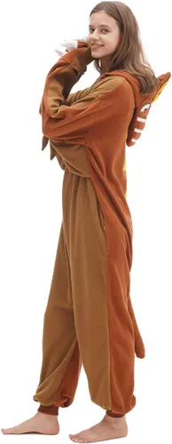 Vista 5 de Disfraz de animal para adultos, pijama de una sola pieza para cosplay, ropa de dormir, traje de dormir para mujeres y hombres