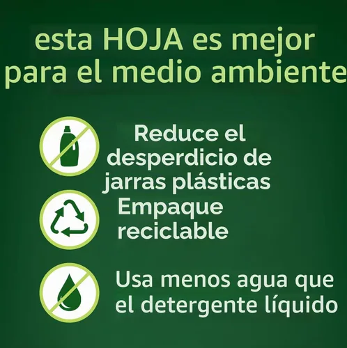 Vista 5 de Hojas de detergente para ropa Biokleen - Sin tinte y sin fragancia, hipoalergénicas, limpiador enzimático, quitamanchas, fórmula bioactiva, sin