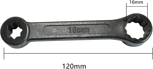 Vista 4 de DPTOOL Llave de enchufe de montaje del motor de 0.630 in, diseño de 12 puntos, ángulo múltiple de 3/8 pulgadas, tornillos de fijación del motor