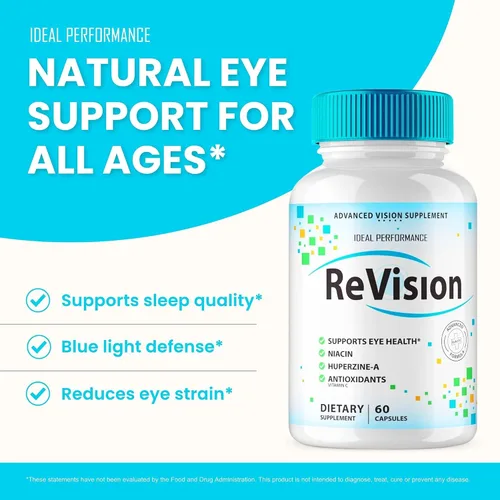 Vista 6 de IDEAL PERFORMANCE (5 unidades) Revision Eye Supplement Pills Advanced Vision 2.0 Complejo para el cuidado de los ojos Cápsulas Vitaminas Pro