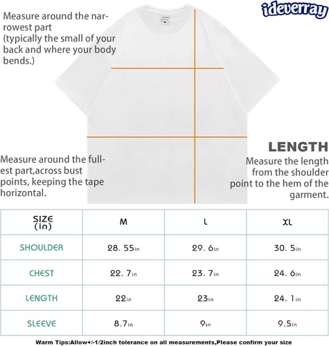 Vista 3 de IDEVERRAY Camisetas gráficas de algodón para hombre, camisa corta casual de moda, ajuste holgado, manga corta, unisex