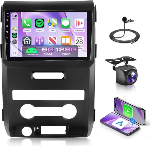 Vista 9 de Radio de coche para Ford F150 F-150 2009-2014 con CarPlay inalámbrico