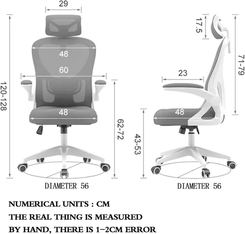 Vista 3 de Ergonomic Office Chair with Breathable Mesh Adjustable Headrest & Lumbar Support Comfortable Desk Chair for Home Gaming & Work - Stylish Swivel Desk