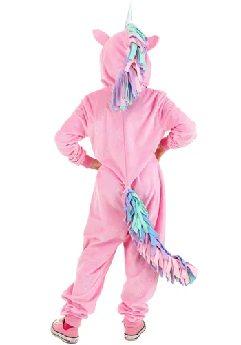 Vista 2 de Disfraz de Unicornio Rosa con Glitter para Niña Multicolor