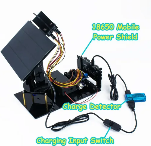 Vista 2 de LAFVIN Kit de inicio de seguimiento solar Proyecto DIY Sistema de seguimiento inteligente Código de programación STEM con tutorial compatible