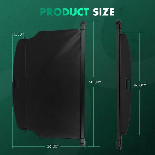 Vista 5 de SCITOO Cubierta de carga 2022-2024 para Jeep Grand Cherokee, accesorios retráctiles para maletero trasero, antimiradas, cubierta de seguridad