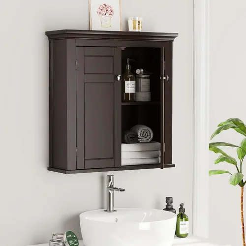 Vista 4 de Spirich Botiquín, gabinete de pared de baño sobre inodoro, espresso