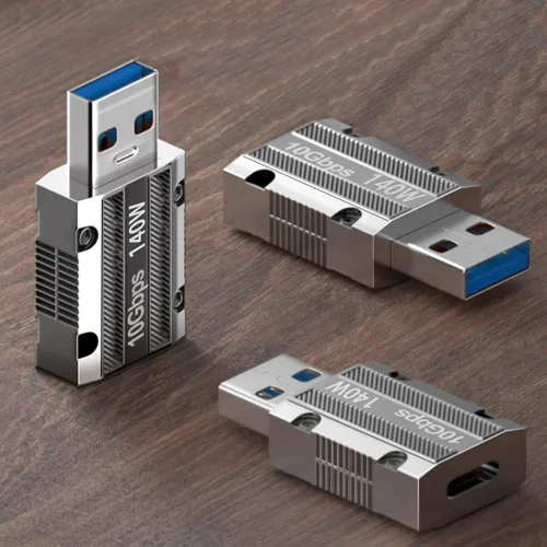 Vista 4 de Adaptador USB C hembra a USB macho de 10 Gbps, aleación de zinc tipo C a USB A adaptador de transferencia de datos de alta velocidad, USB 3.1 tipo C