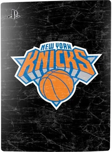 Vista 2 de Skinit Decal Gaming Skin Compatible with PS5 Bundle - Officially Licensed NBA New York Knicks Black Secondary Logo Design Negro - DSTKNI03