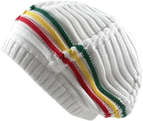 Vista 18 de RW Gorro de punto acanalado clásico Rasta 100% algodón