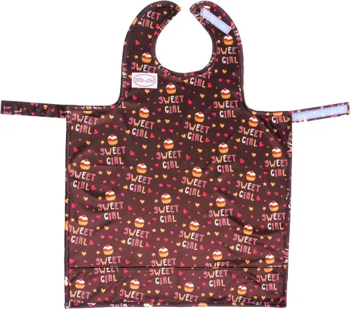 Vista 11 de BIB-ON, Combinación de babero y delantal de cobertura completa para bebés, bebés y niños pequeños de 0 a 4 años. Cuadros azules