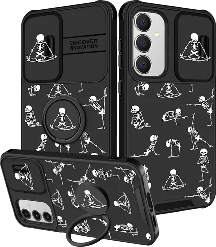 Vista 30 de Funda 2 en 1 para Samsung Galaxy S23 Ultra Flamingo para mujeres y niñas, diseño femenino de flamencos con cubierta deslizante para cámara y soporte