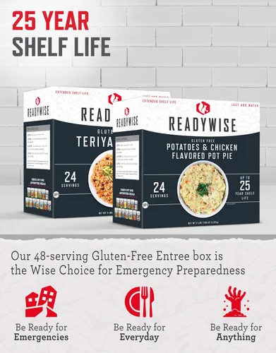 Vista 3 de ReadyWise Kit de caja de alimentos de emergencia libres de gluten 40 porciones