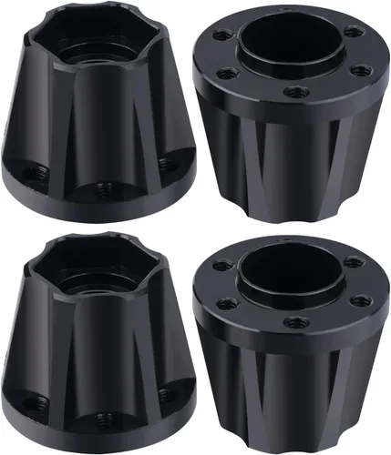 Vista 8 de 4 piezas de accesorios RC de aluminio de 0.472 in, adaptador de cubo hexagonal para 1/10 RC Crawler 1.9 pulgadas o 2.2 pulgadas, RimAxial Scx10 Trx4