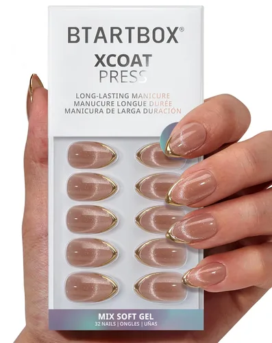 Vista 46 de BTArtbox Uñas Postizas Blancas Cortas a Presión - Uñas Postizas de Gel Suave en Forma de Almendra, Uñas Blancas con Pegamento para Uñas, Uñas