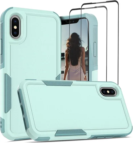 Vista 321 de Jeylly Funda para iPhone SE/Funda para iPhone 5S, Exterior de Plástico Duro que Absorbe Golpes + Interior de Silicona de Goma Defensor contra