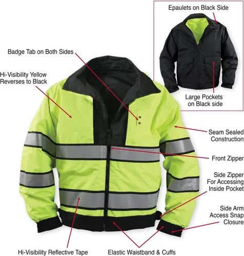 Vista 6 de Rothco Chaqueta uniforme reversible de alta visibilidad