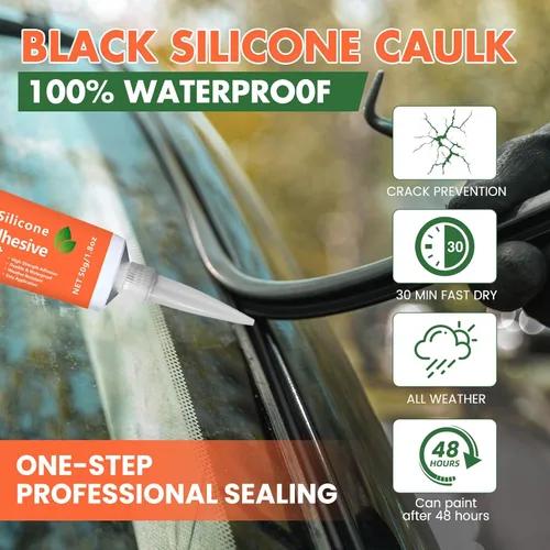 Vista 3 de Adhesivo Sellador de Silicona RTV, Masilla de Silicona 100% Impermeable, Fuerte Adhesión, Resistente a la Contracción y Grietas, Masilla Multiusos