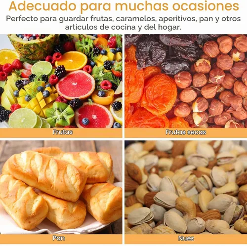 Vista 3 de EXCEART - 3 cestas de frutas de bambú hechas a mano de 6.69 pulgadas, cesta tejida para servir alimentos para postres, aperitivos, contenedor
