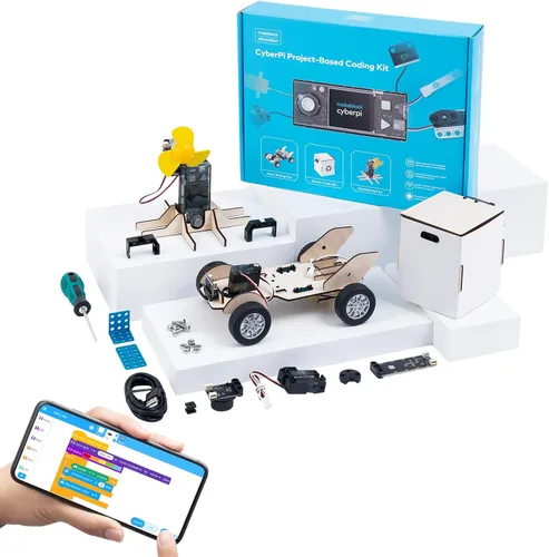 Vista 7 de Makeblock Cyberpi Kit basado en proyectos, codificación para niños de 8 a 12 años, compatible con programación Scratch & Python, robot programable